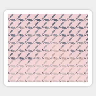 Blushing holly - industrial grey Sticker